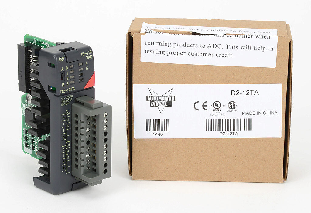 D2-12TA | Automation Direct DL205 12-Point 24–120VAC Discrete Output Module