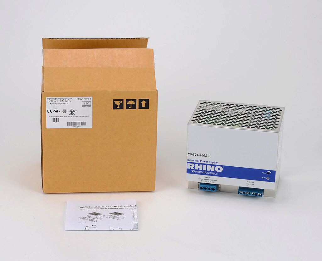 PSB24-480S-3 | Automation Direct RHINO SELECT 24VDC 480W 3-Phase Power Supply