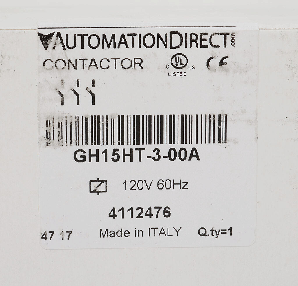 GH15HT-3-00A | Automation Direct GH15 50A 3-Pole IEC Magnetic Contactor