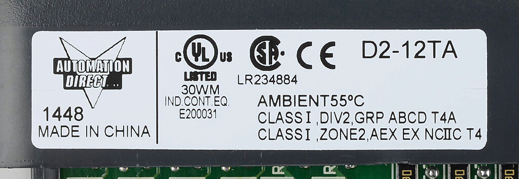 D2-12TA | Automation Direct DL205 12-Point 24–120VAC Discrete Output Module