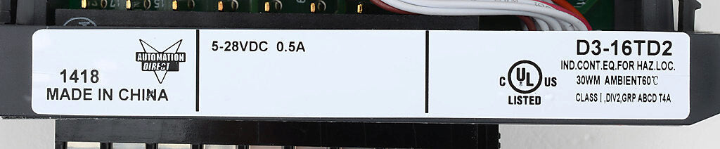 D3-16TD2 | Automation Direct DL305 16-Point 6–24VDC Sourcing Output Module