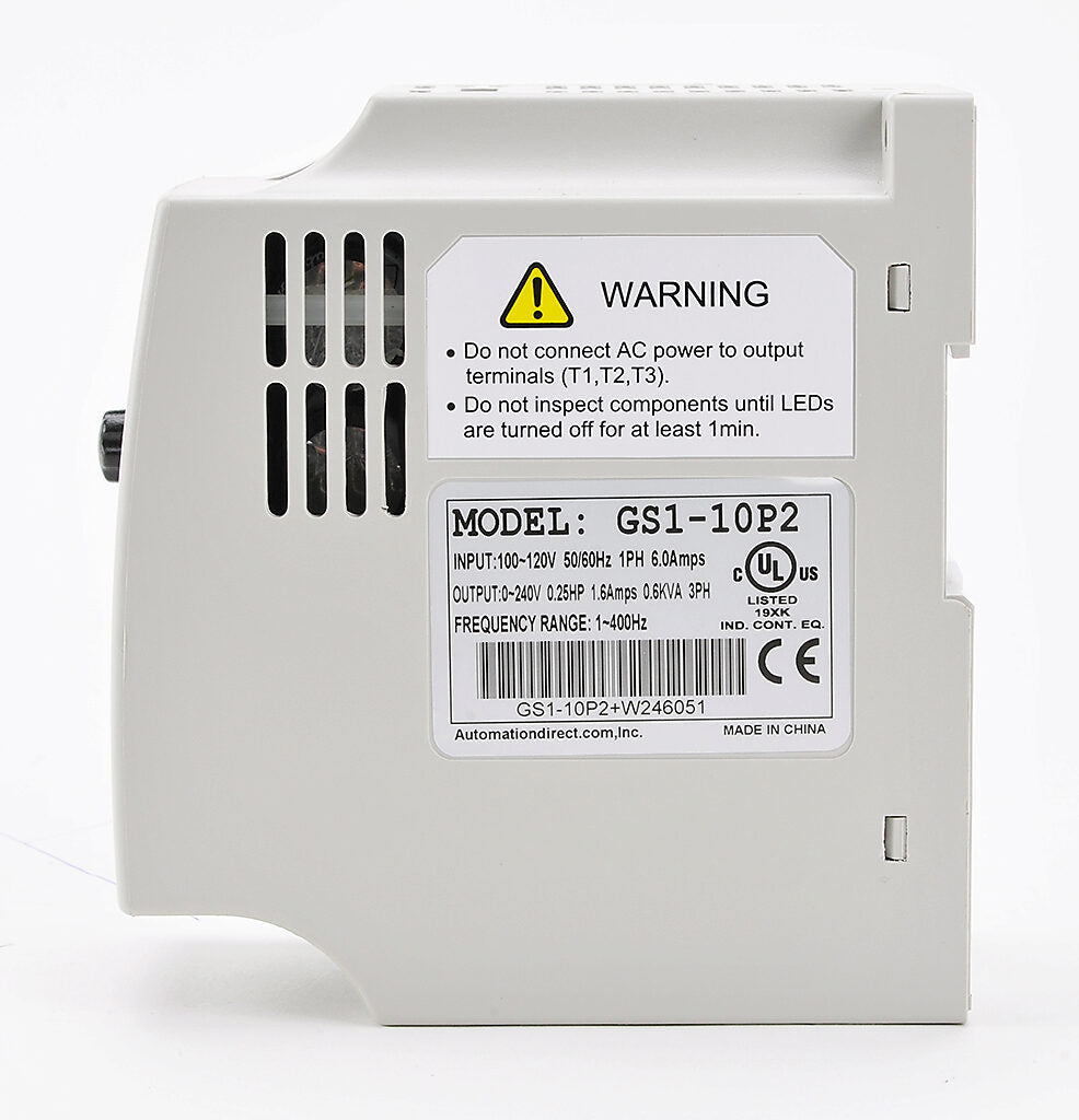 GS1-10P2 | Automation Direct GS1 120 VAC 1/4HP AC Micro Drive with RS-485
