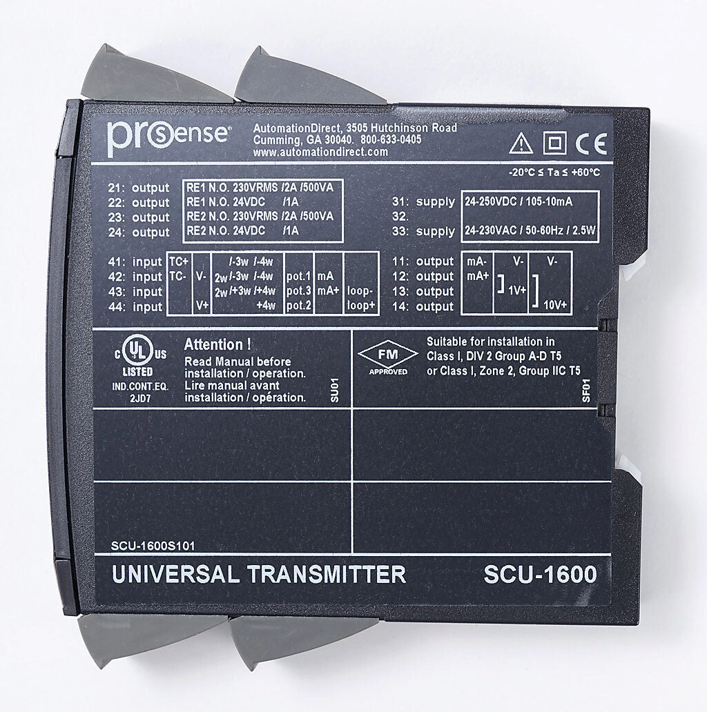 SCU-1600 | Automation Direct ProSense Isolated Universal Signal Conditioner