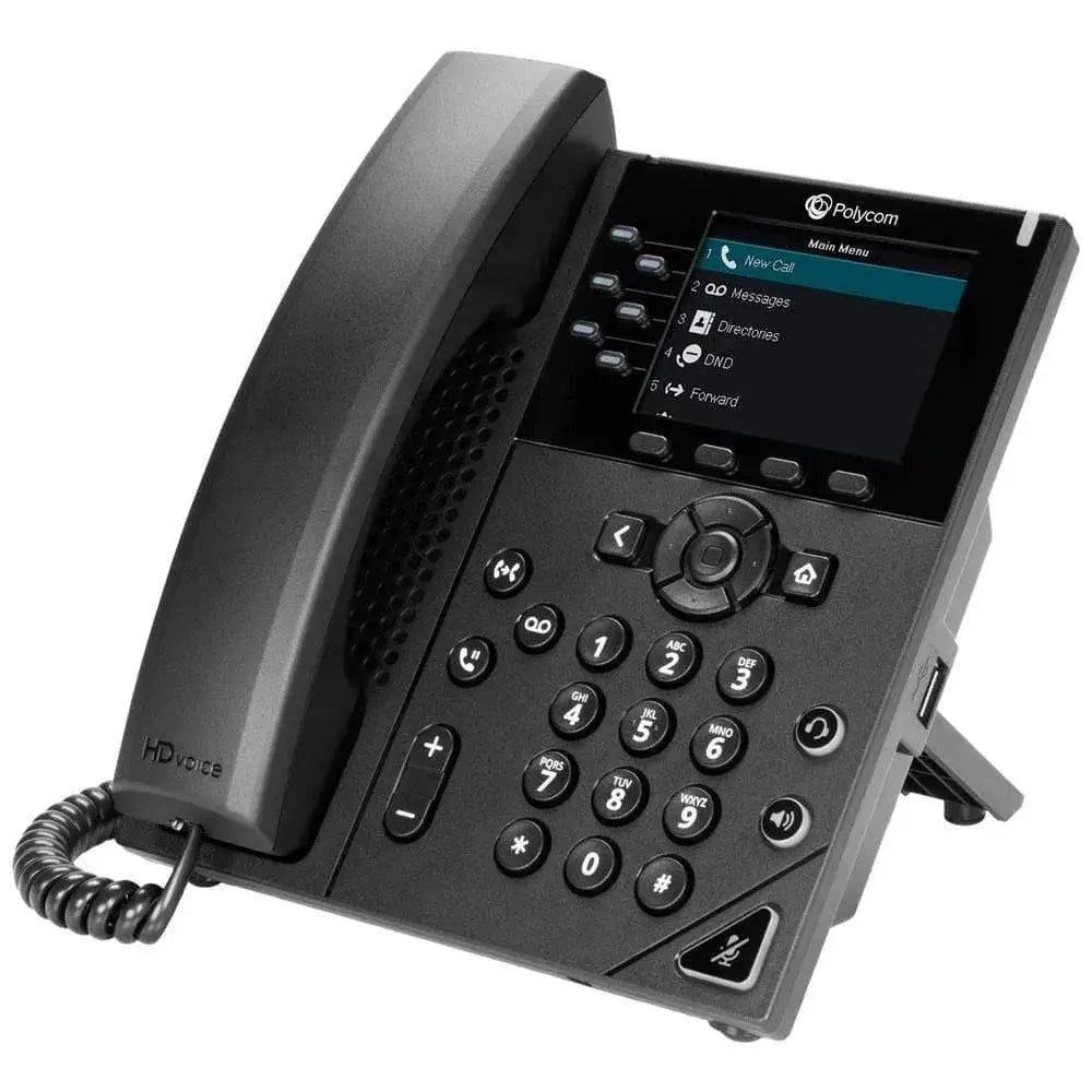 Poly VVX 350 6-Line Gigabit IP Phone 2200-48830-025 - Refurbished