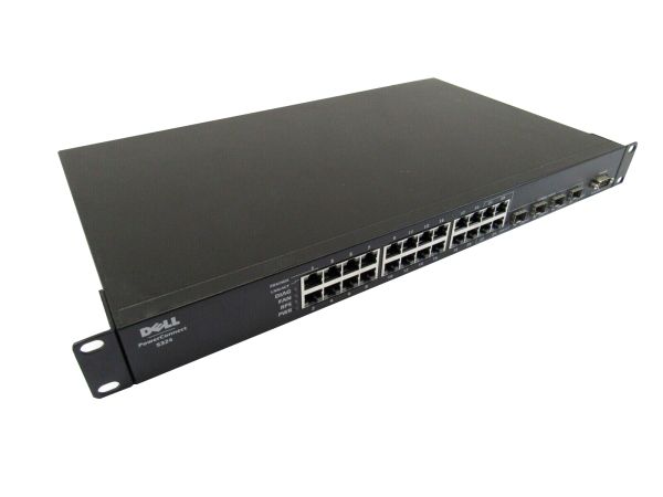 XJ675 - Dell PowerConnect 5324 24-Ports 1GbE RJ-45 Network Switch with 4-Ports SFP