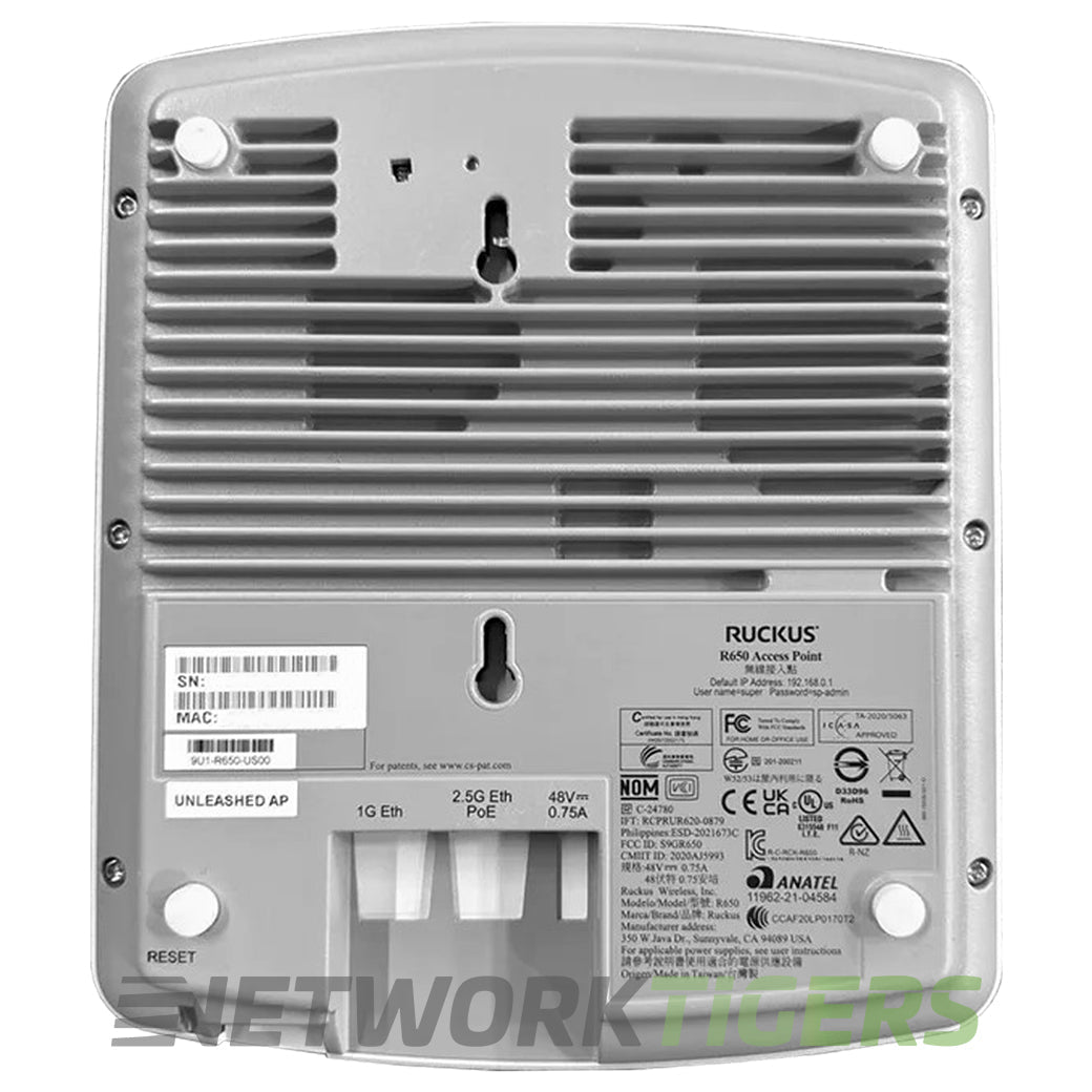 NEW Ruckus 901-R650-US00 Wi-Fi 6 802.11ax Internal Antenna Indoor Wireless AP