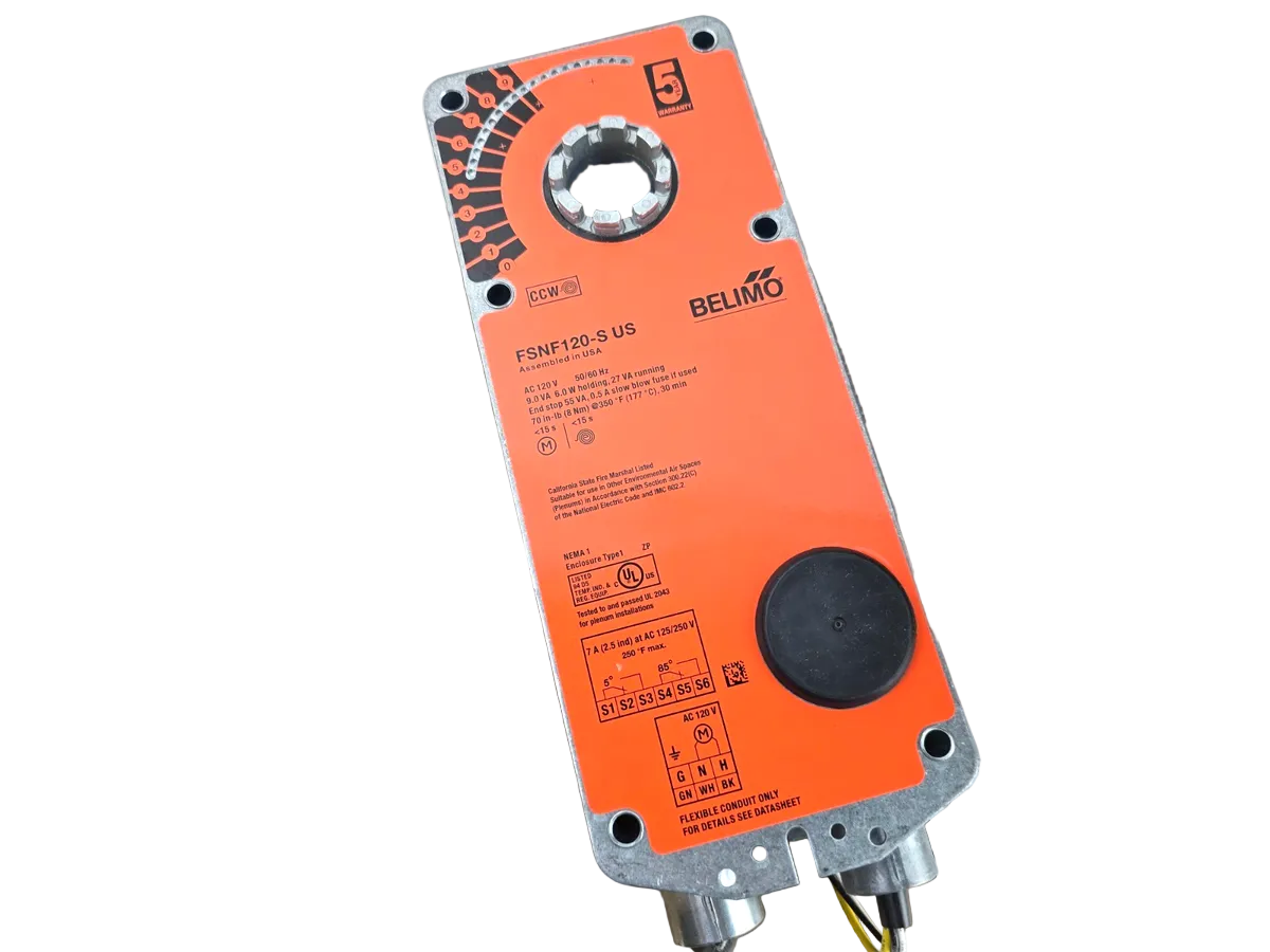 FSNF120-S US | Belimo Fire And Smoke Spring Return Actuator 70 In Lb 120V