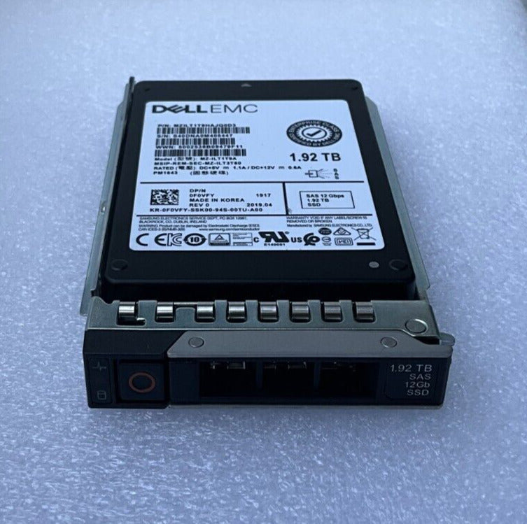 Dell G14 F0VFY MZILT1T9HAJQAD3 1.92TB SAS 12Gb/s 2.5in Recertified Solid State Drive