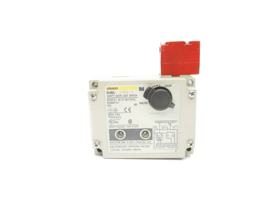 Omron D4BL-3DRB-A Safety Interlock Limit Switch 115VAC IP67