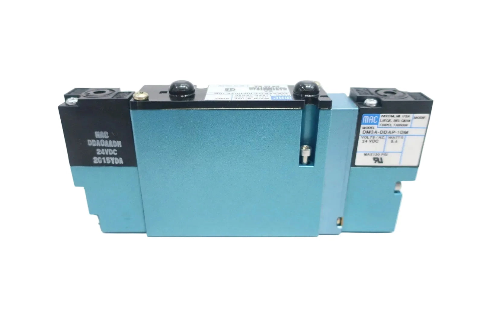 92B-EAB-000-DM-DDAP-1DM | MAC Valves 92 Series 5/3 Double Solenoid Valve 24VDC