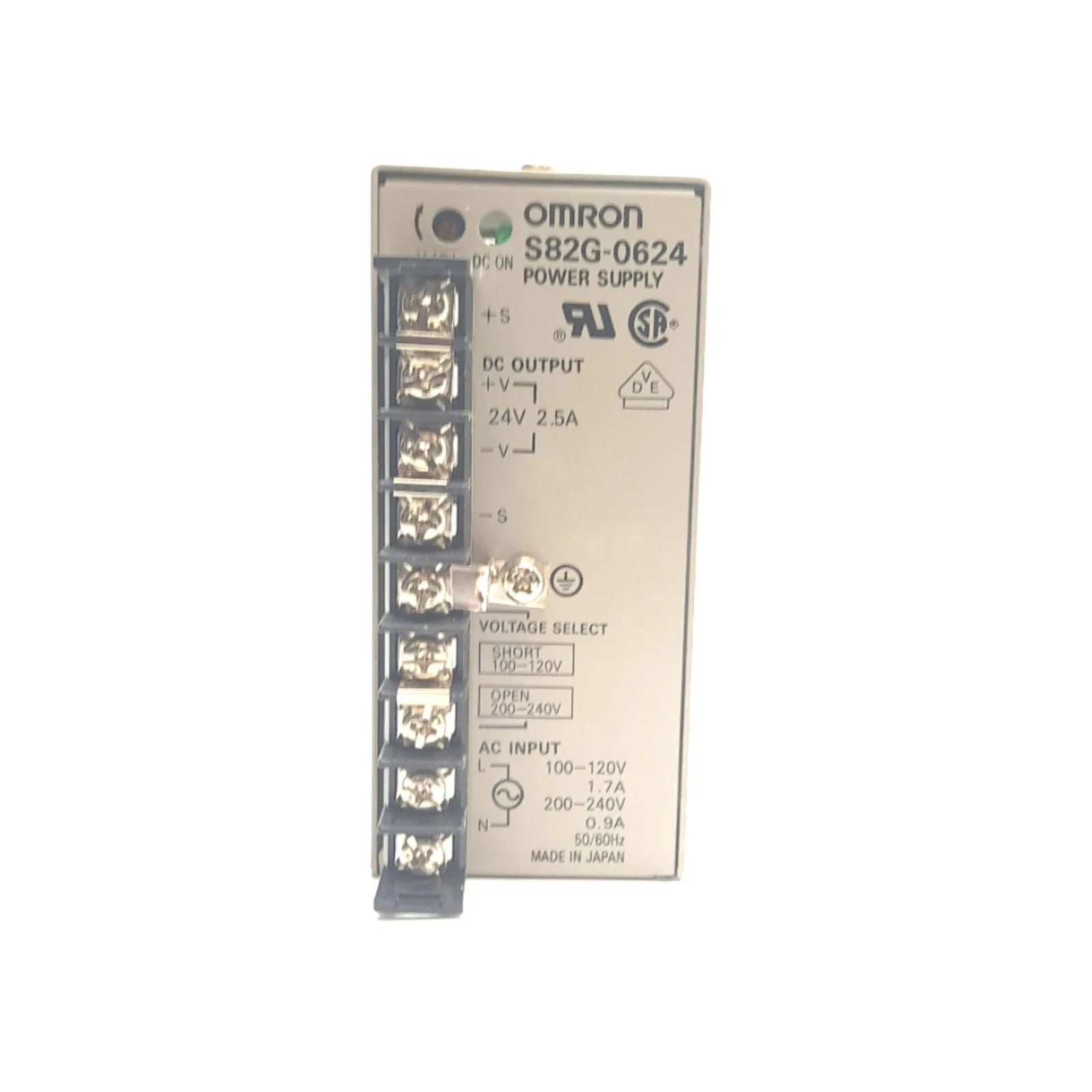 S82G-0624 | Omron 60W 24VDC 2.5A Switching Power Supply