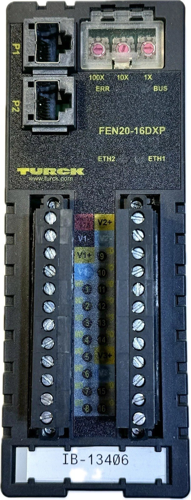 FEN20-16DXP | TURCK FEN20 Multiprotocol Ethernet I/O Module with 16 Digital Channels