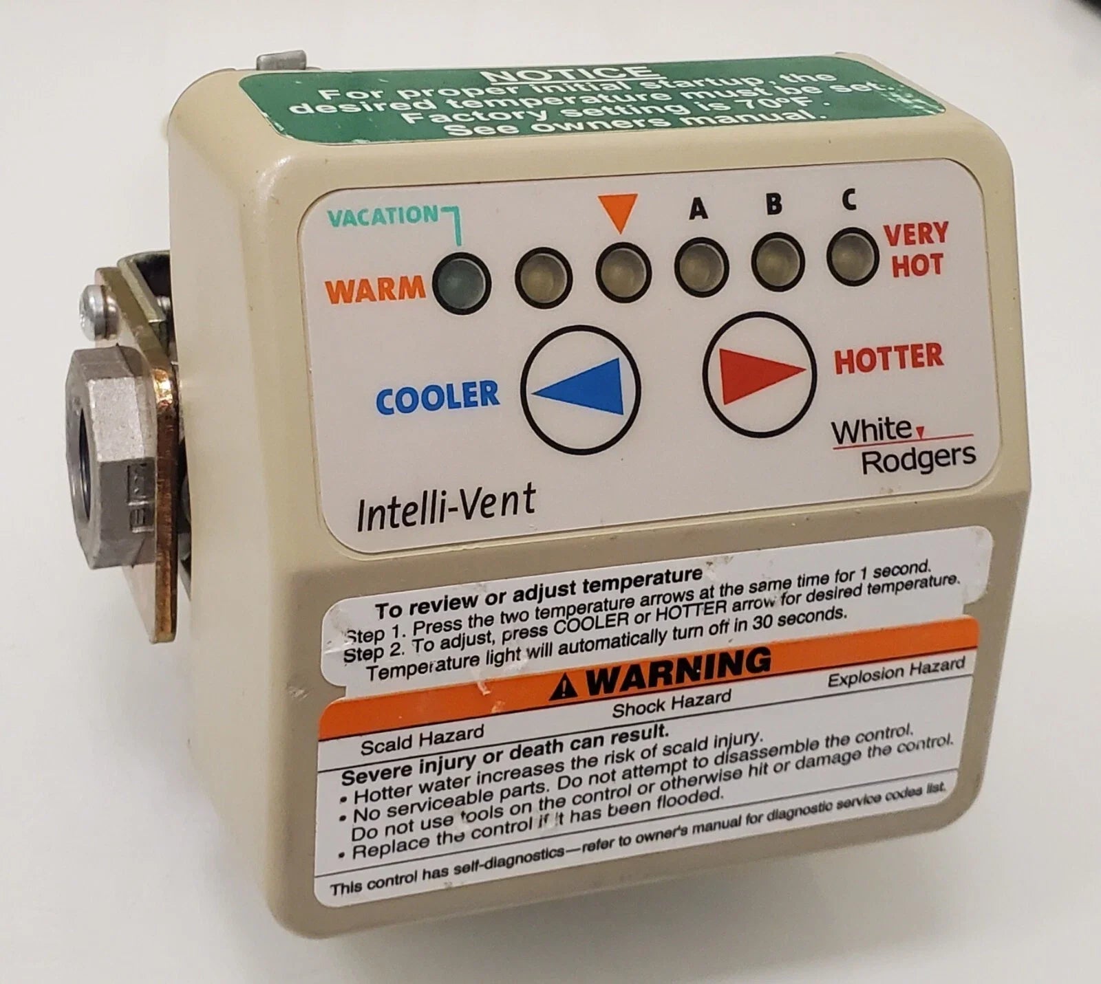 White Rodgers 184768-002 Intelli-Vent Gas Control Valve for AO Smith Water Heaters