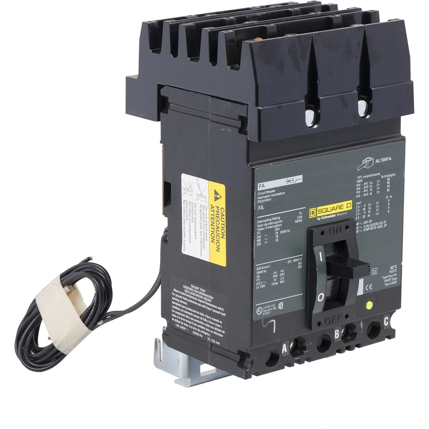 FA340501021 | Schneider Electric 50A 3-Pole Thermal-Magnetic Molded Case Circuit Breaker