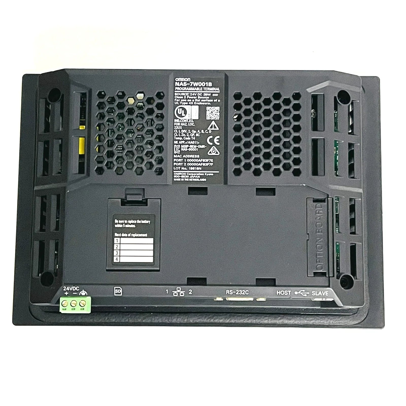 Omron NA5-7W001B Sysmac 7" Touchscreen HMI 800×480 TFT Operator Interface