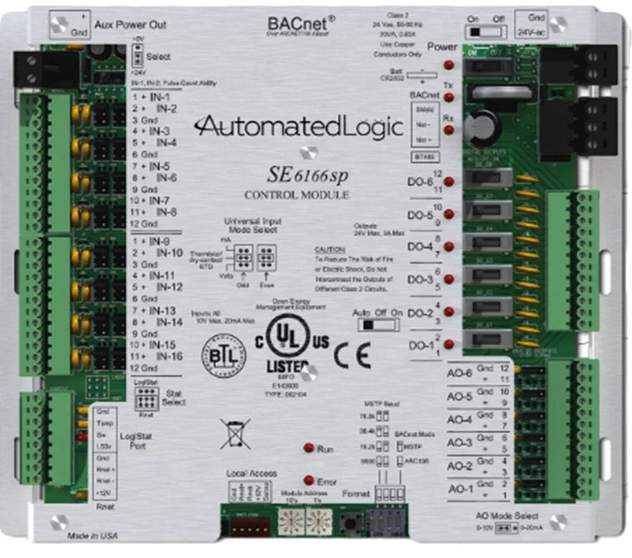 Automated Logic SE6166SP Programmable Building Automation Control Module 24VAC 28 Points