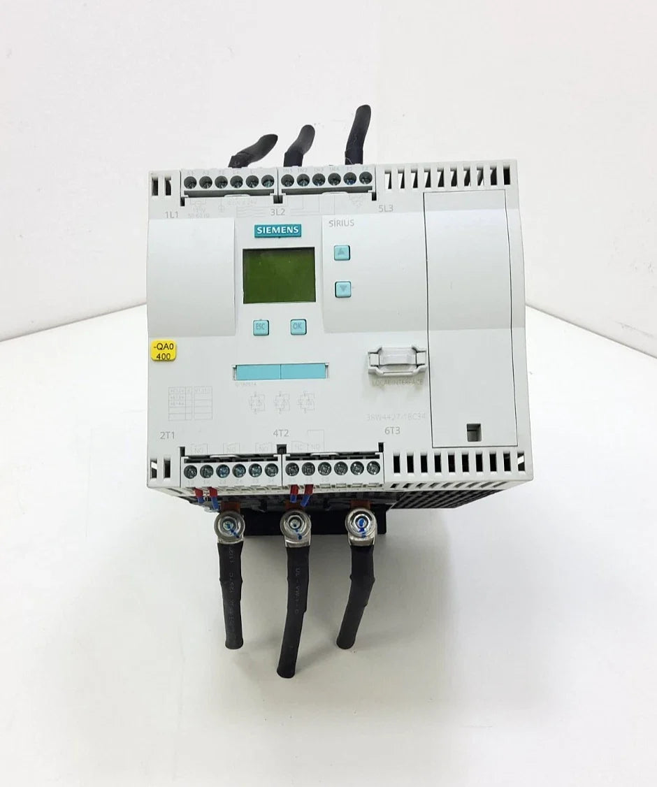 Siemens 3RW4427-1BC34 SIRIUS Soft Starter 82A 60HP 460V Motor Starter with Inside-Delta Support