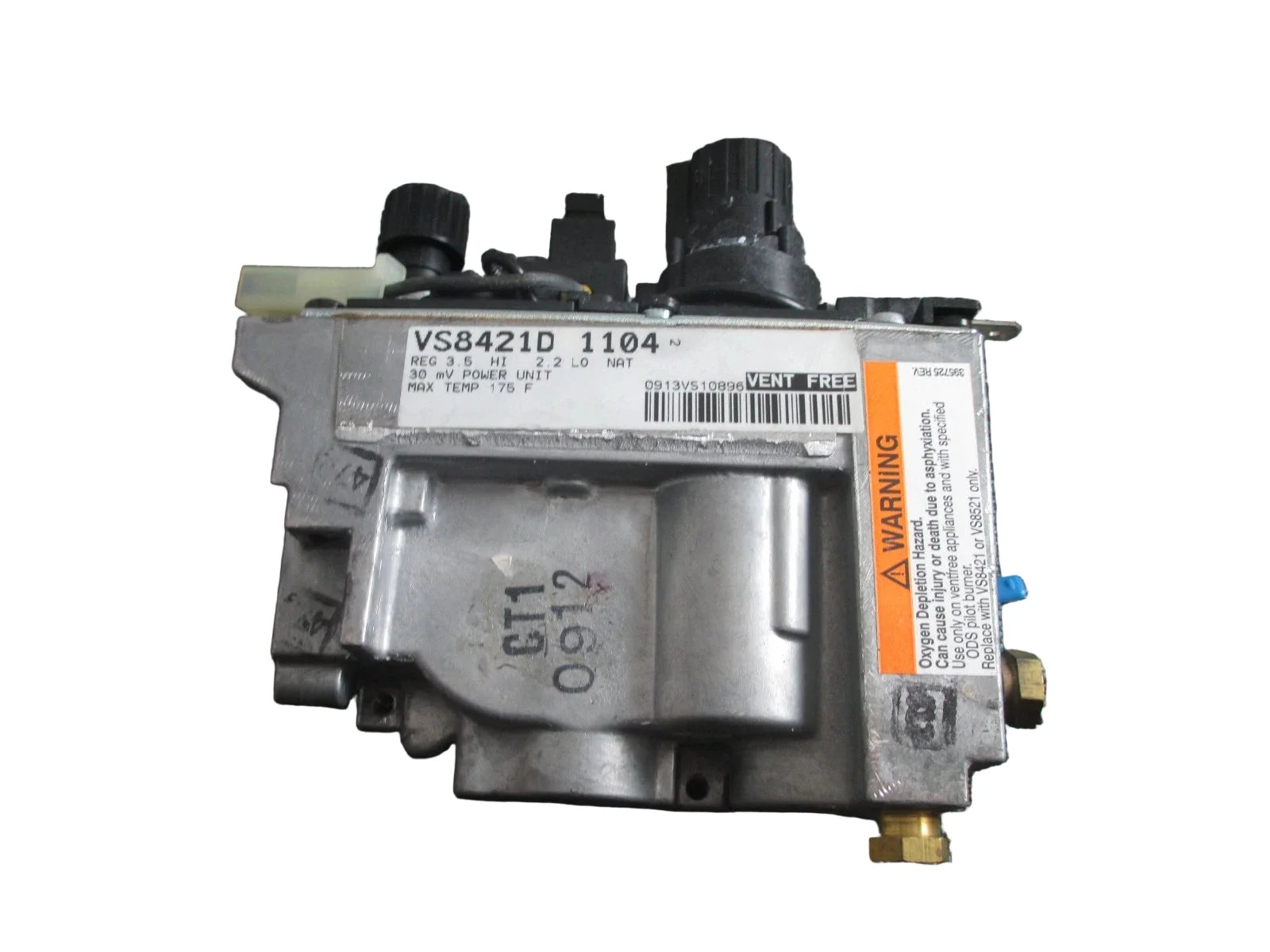 Honeywell VS8421D1104 Millivolt Gas Valve for Vent-Free Heating Appliances