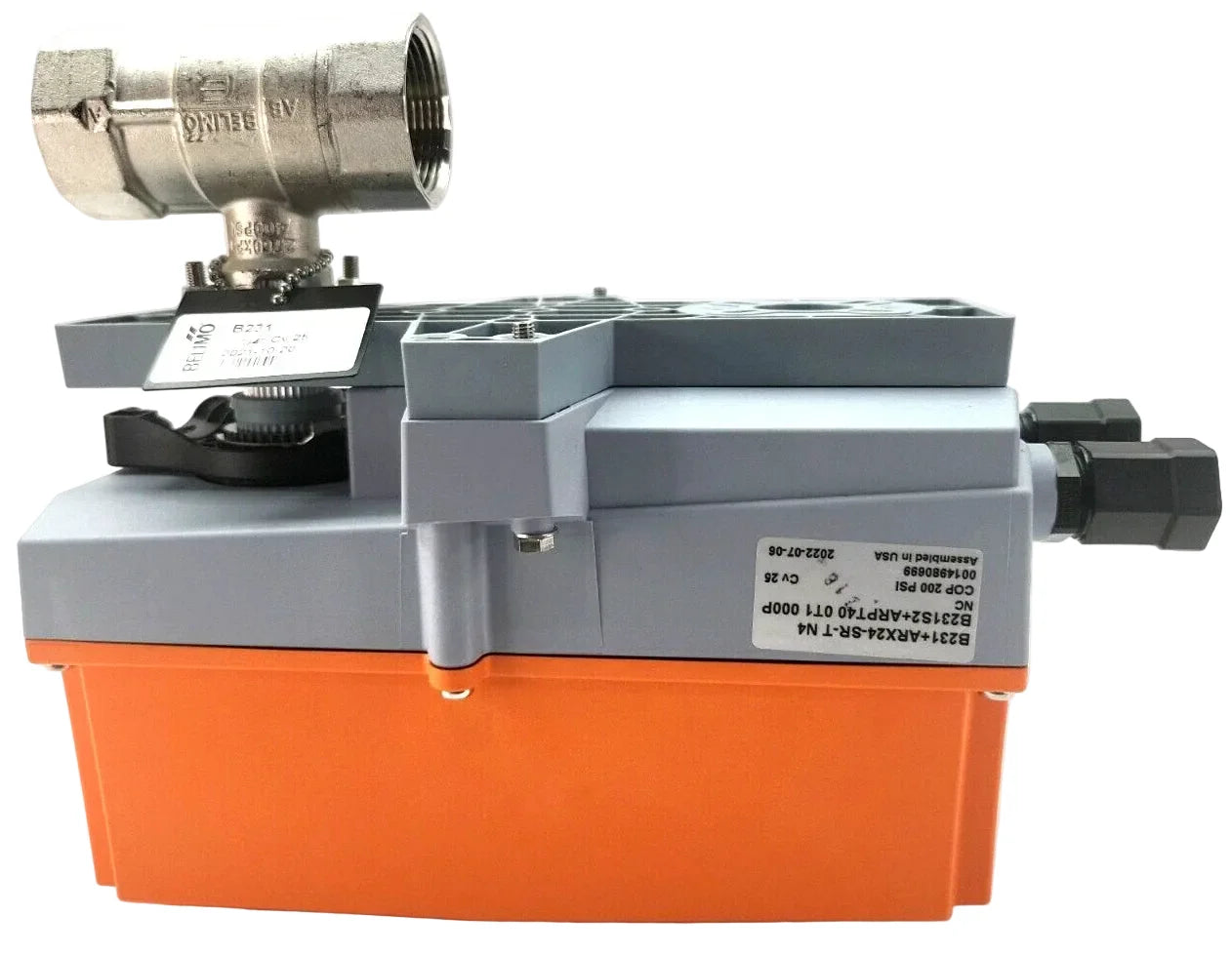 B231+ARX24-SR-T N4 | Belimo 2 Way Characterized Control Valve 1 1/4 Inch Cv 25 With Actuator