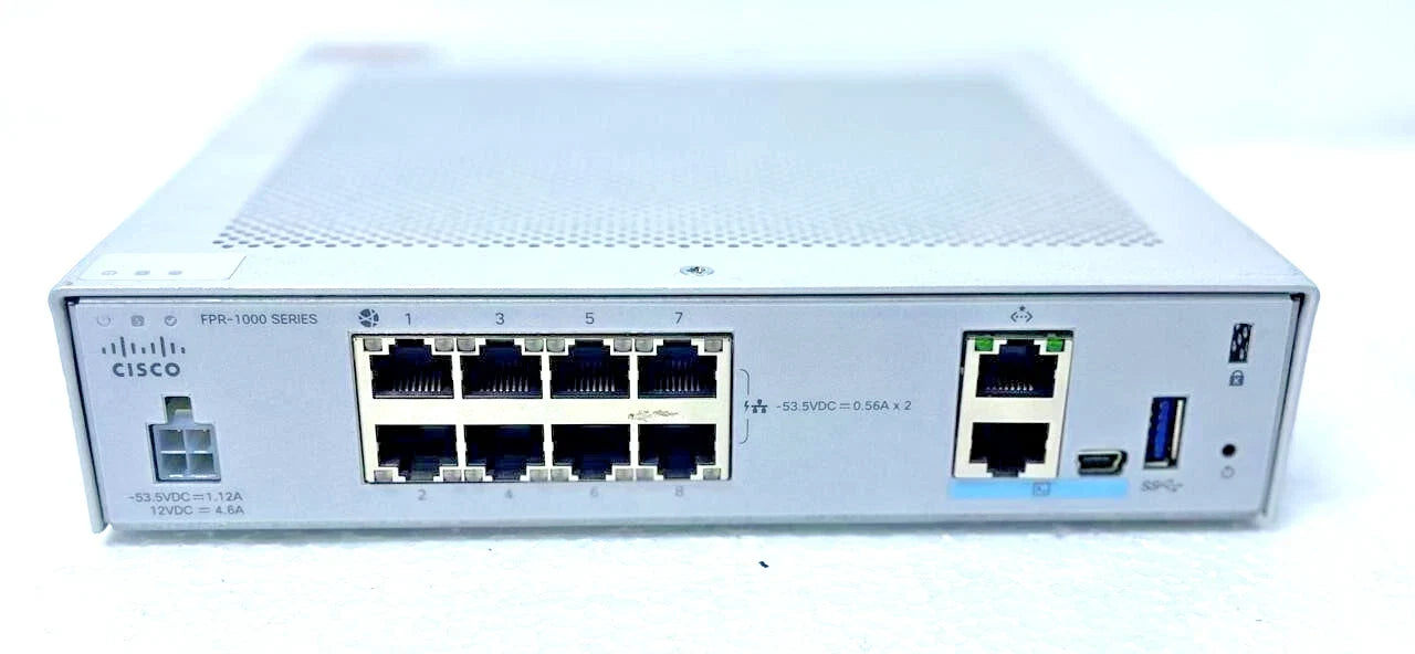 Cisco FPR-1010 Firepower 1000 Series Next-Generation Firewall Appliance with 8 Gigabit Ethernet Ports