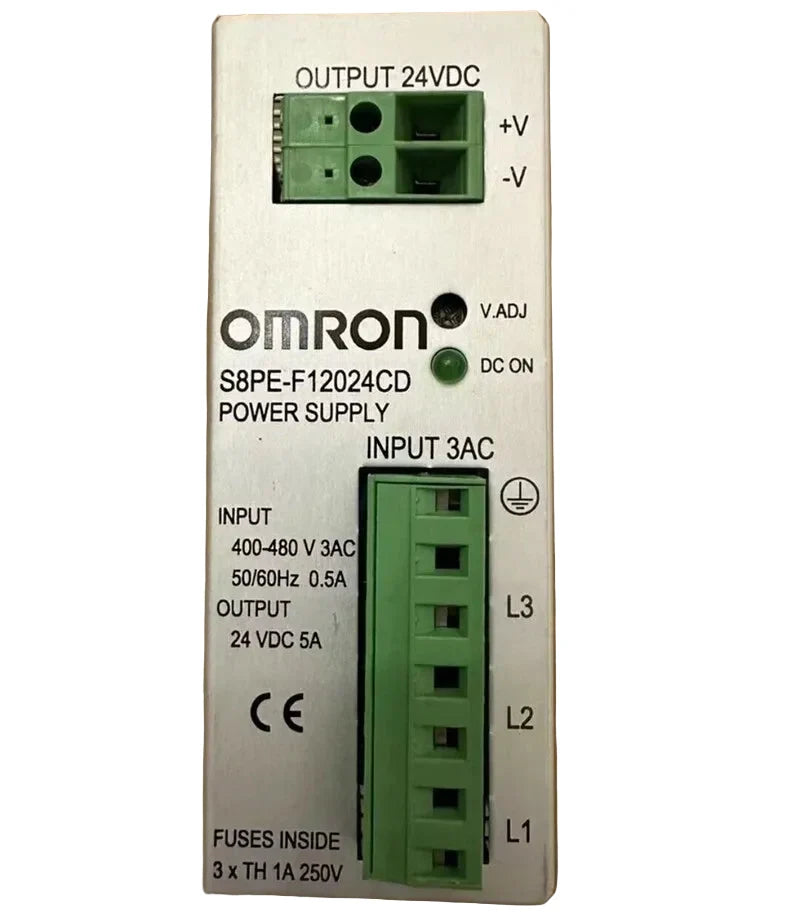 S8PE-F12024CD | Omron 120 W Three-Phase 24 VDC DIN Rail Power Supply