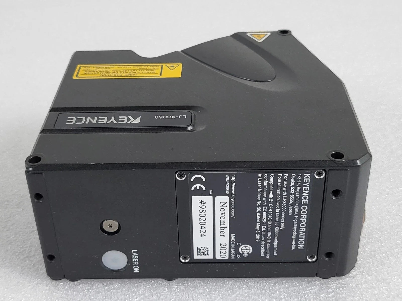 Keyence LJ-X8060 2D Laser Displacement Sensor Head Blue Laser High-Resolution Profiling