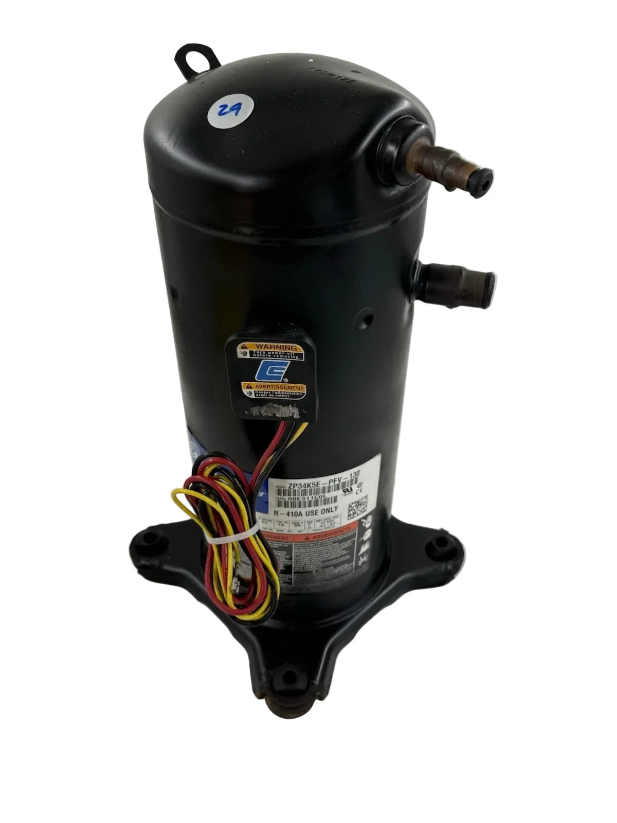 Copeland ZP34K5E-PFV-130 3 Ton Scroll Compressor for R-410A HVAC Systems 208–230V Single Phase