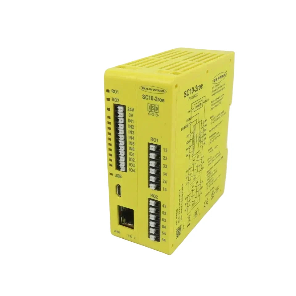 SC10-2ROE | Banner Safety Controller with 10 Inputs and Dual Relay Outputs