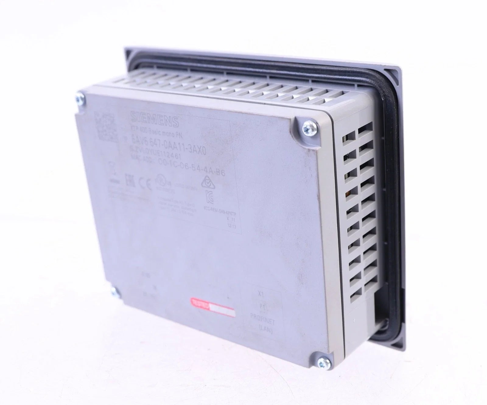 Siemens 6AV6647-0AA11-3AX0 SIMATIC HMI KTP400 Basic Mono PN 3.8" Operator Panel with PROFINET