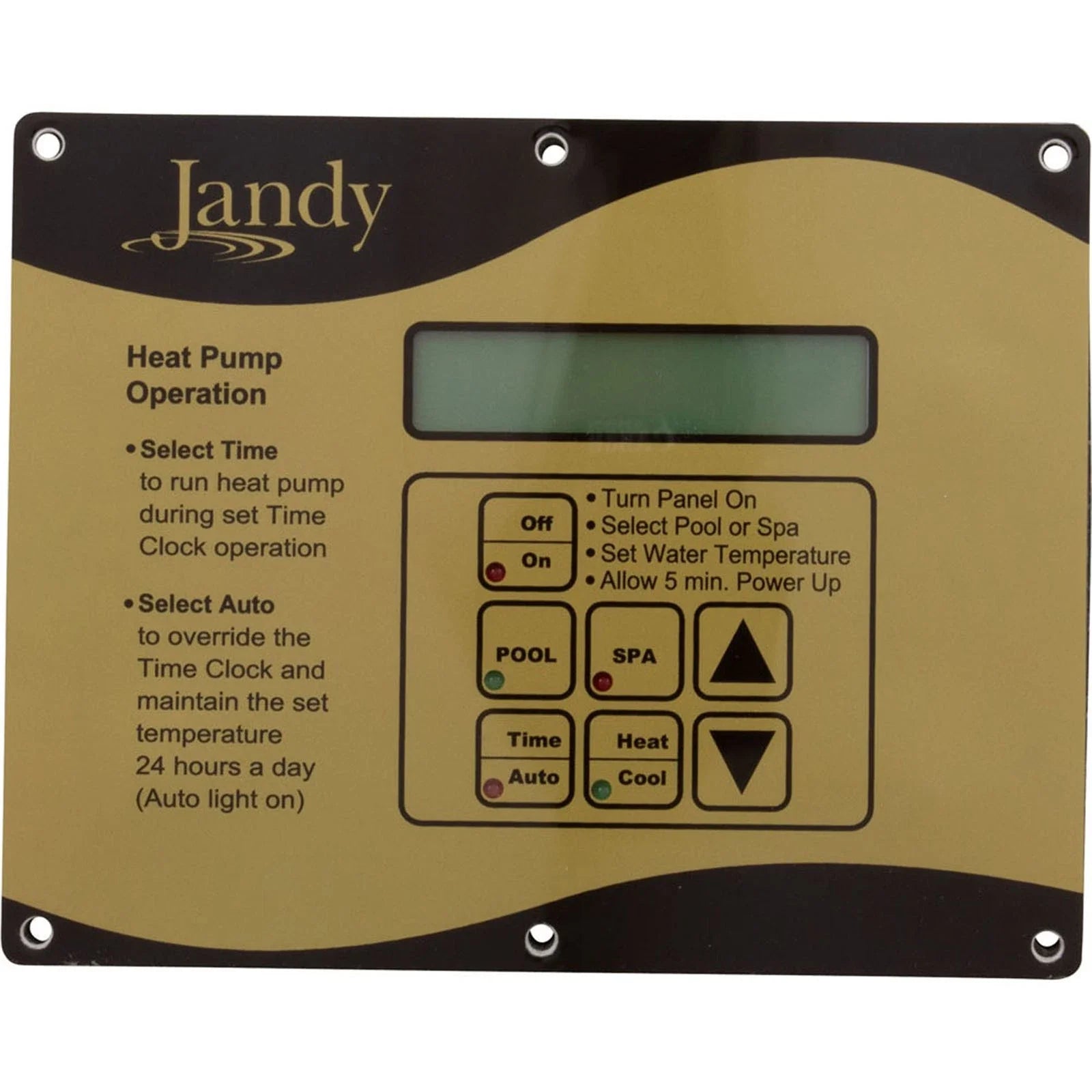 Zodiac R3001300 Pro Series 7-Button Pool & Spa Control Panel for Jandy Heat Pump Systems