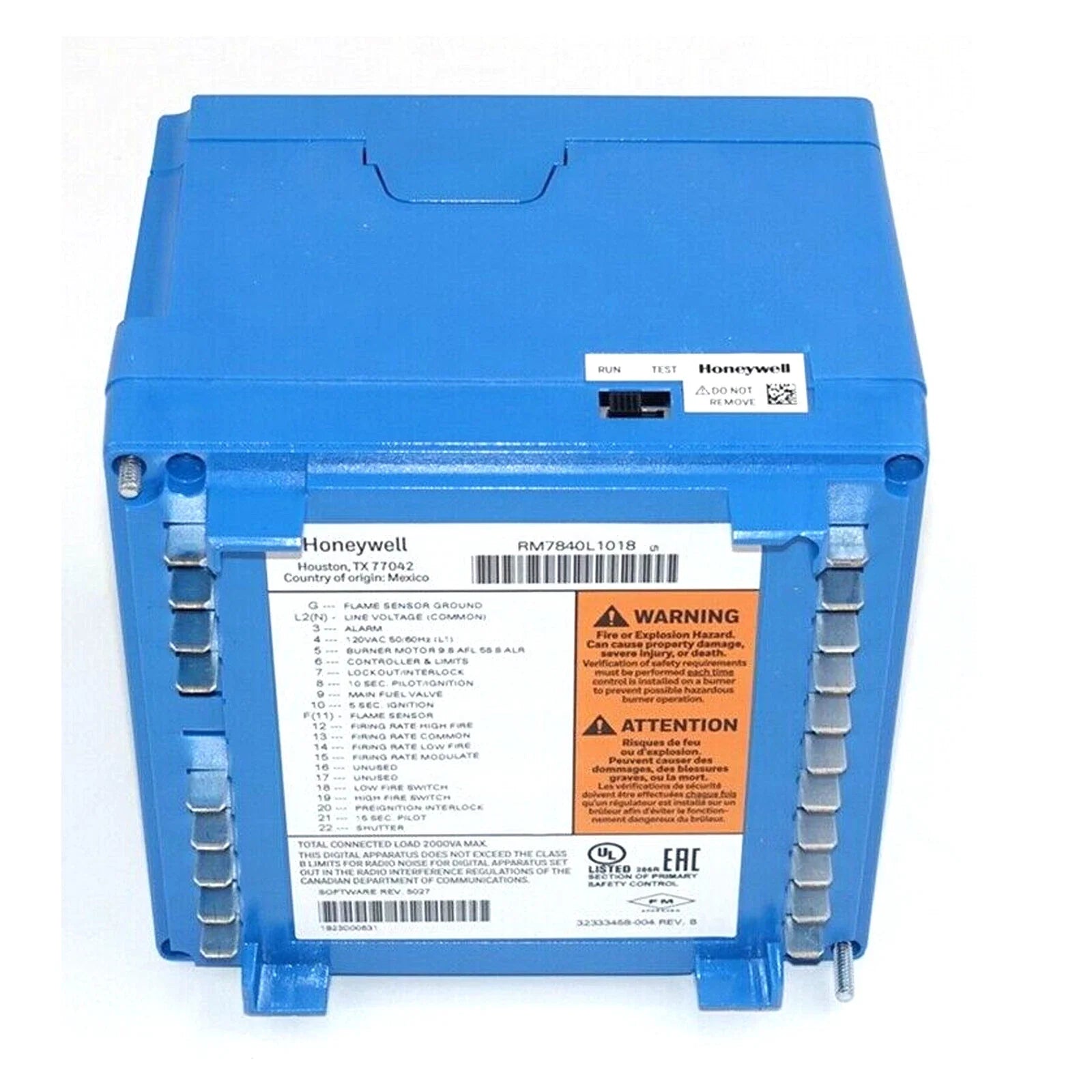 RM7840L1018 | Honeywell 7800 Series Integrated Burner Control With Valve Proving