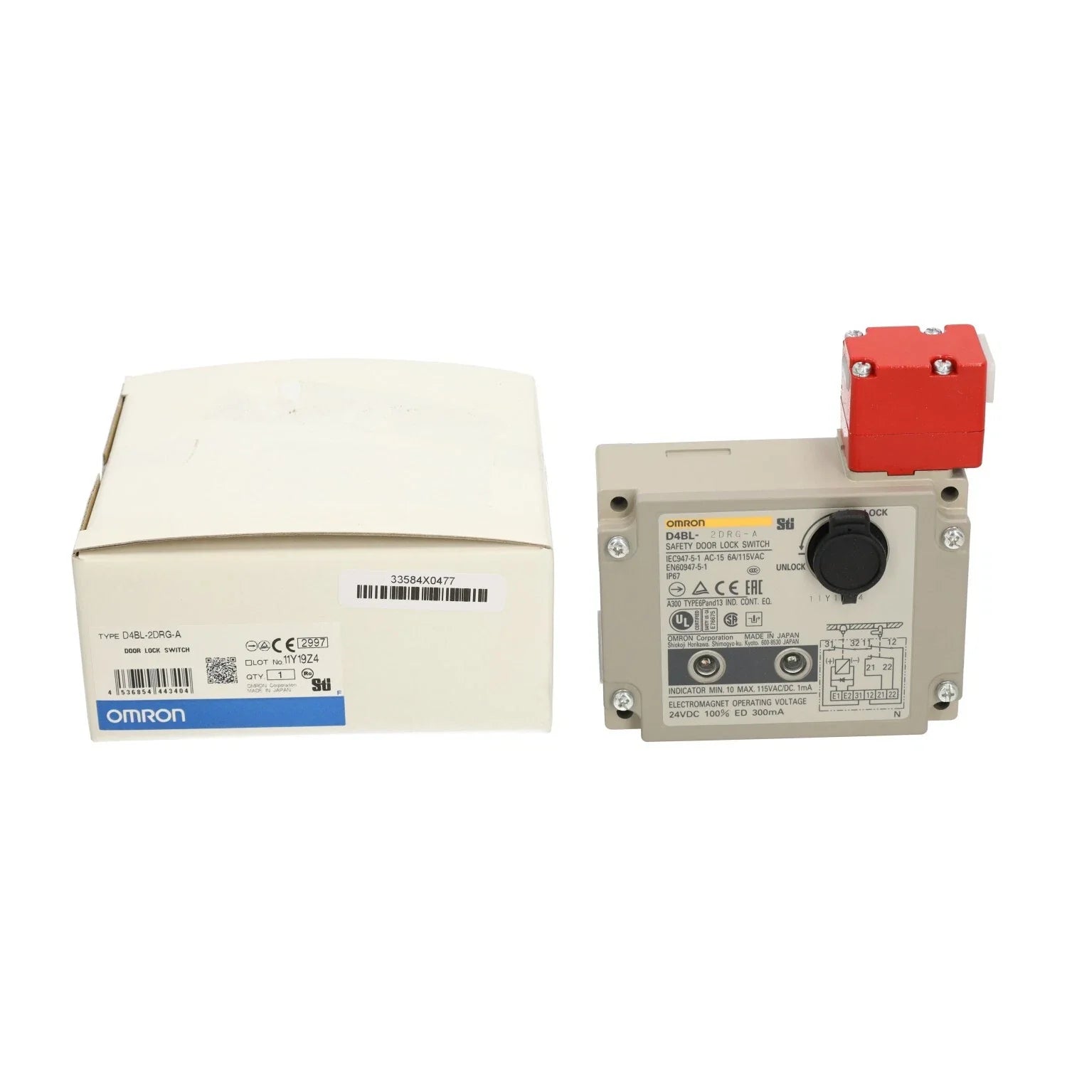Omron D4BL-2DRG Safety Interlock Limit Switch Key Operated IP67