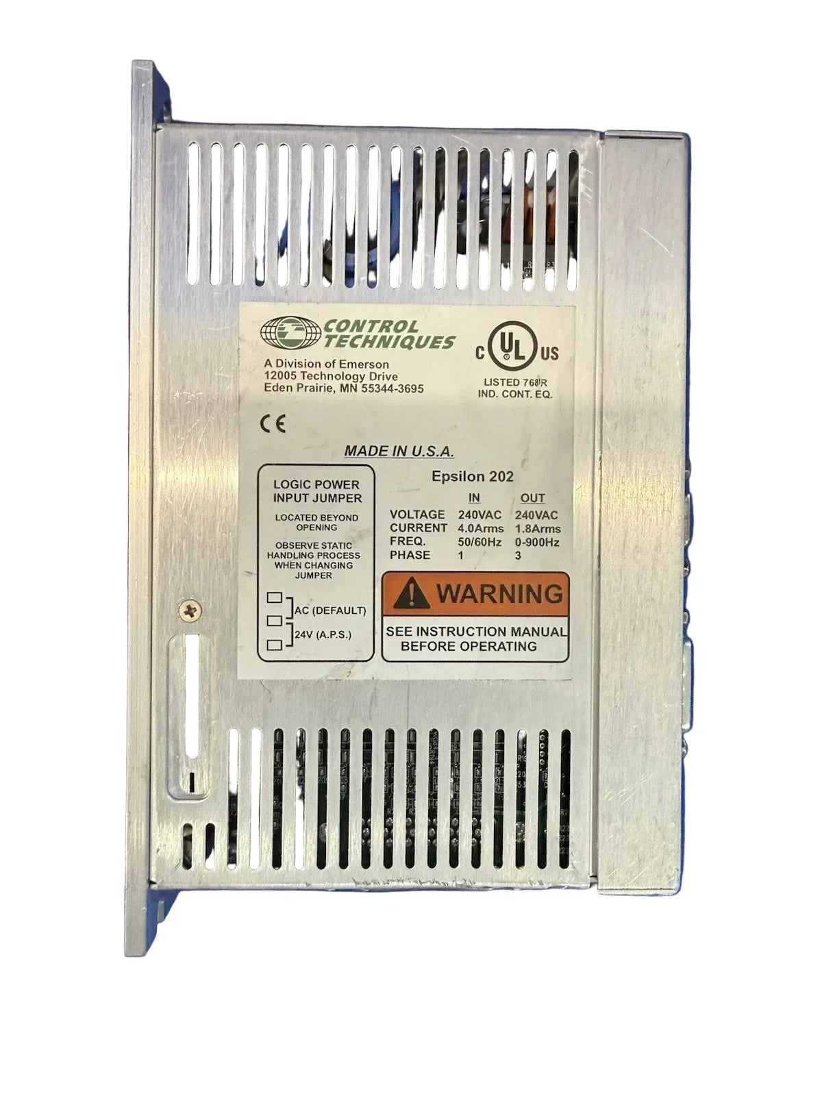 EI-202-00-000 | Emerson Epsilon Indexing Servo Drive 1.8A Output