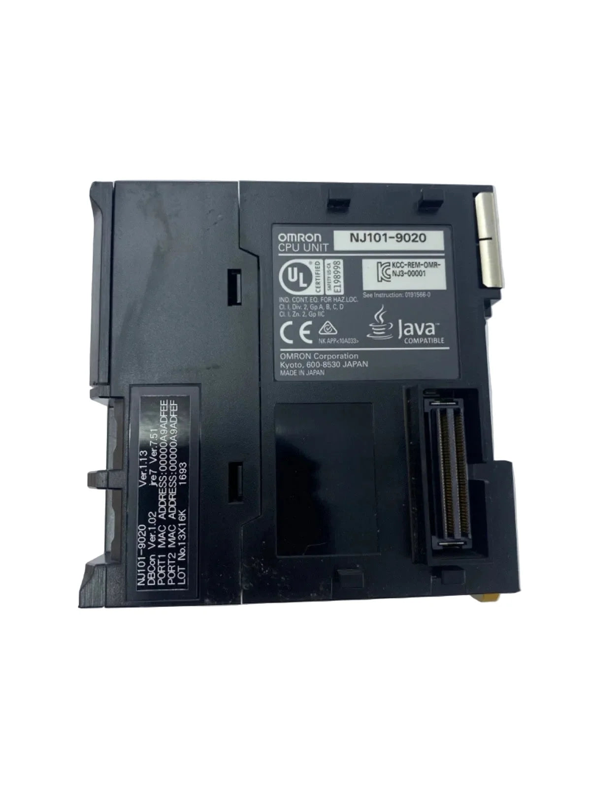 NJ101-9020 | Omron NJ Series Machine Automation Controller EtherCAT EtherNet/IP PLC
