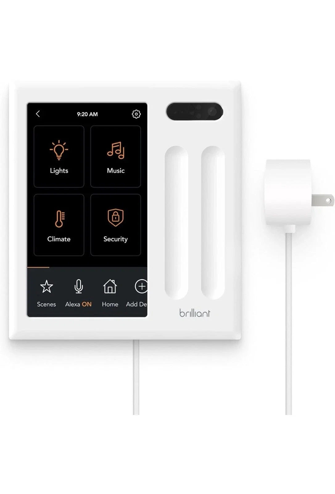 BHA120US-WH2 | Brilliant Wi Fi Smart Home 2 Switch Control Panel With Voice Assistant