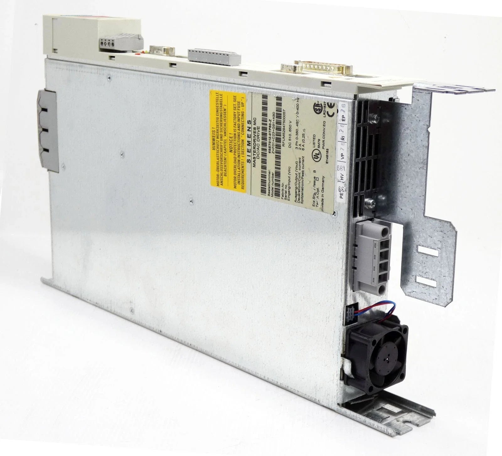 6SE7012-0TP50-Z | Siemens SIMOVERT MASTERDRIVES MC 0.75kW DC/AC Motion Control Inverter