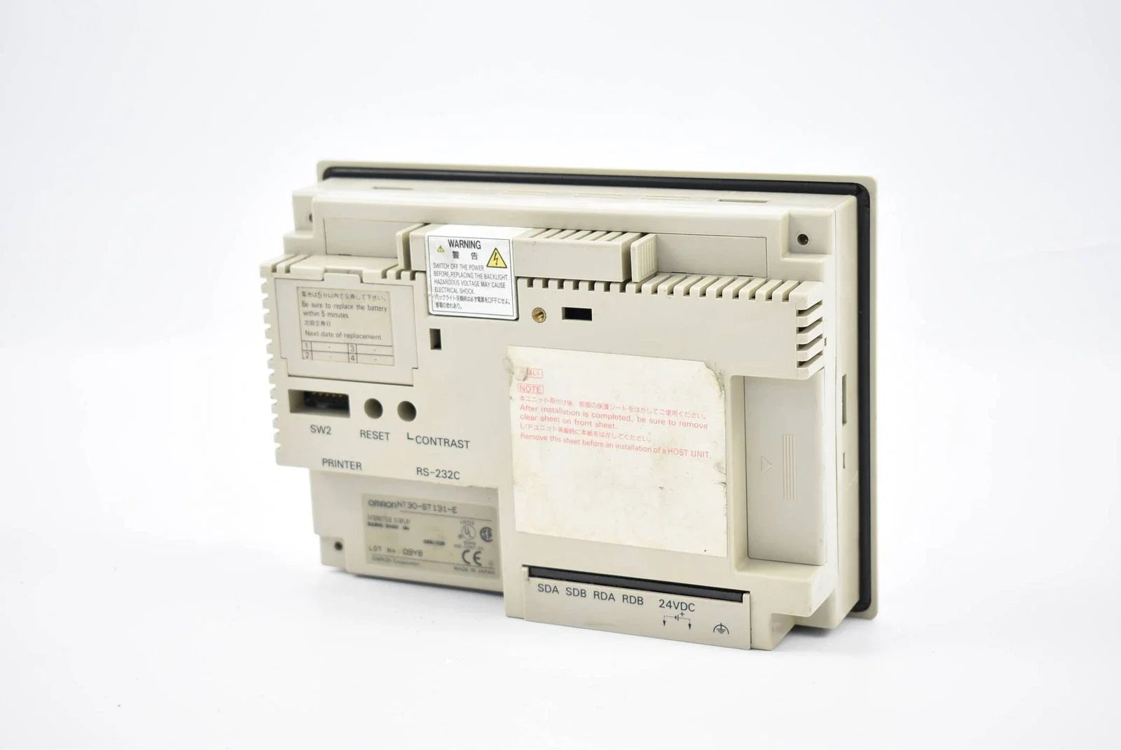 NT30-ST131-E | Omron 5.5-Inch Touchscreen Operator Interface, Monochrome LCD, 24 VDC