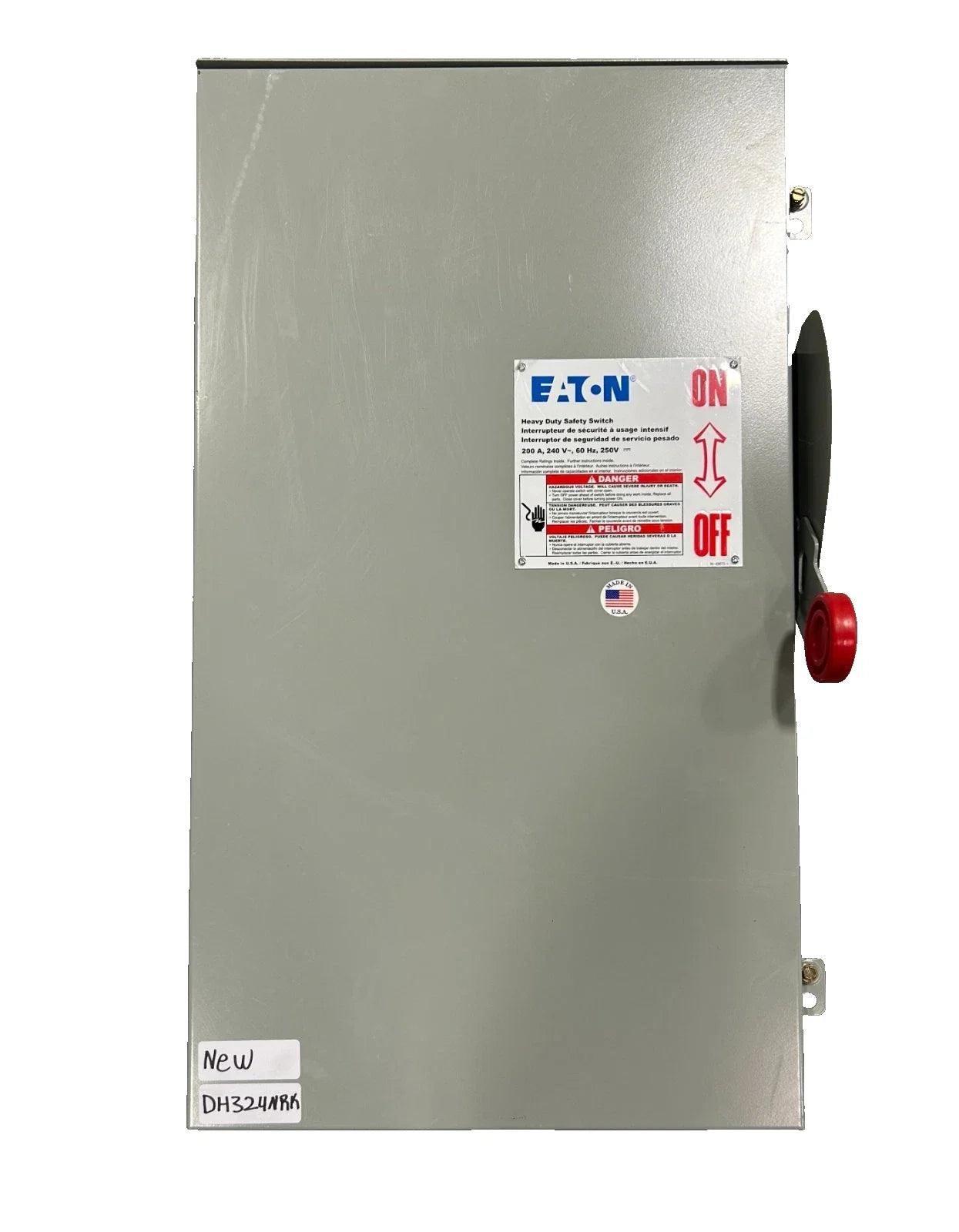 DH324NRK | Eaton 200A 240V 3-Pole Heavy Duty Fusible Safety Switch NEMA 3R