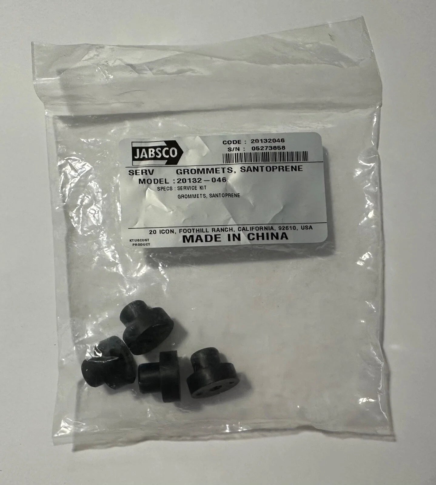 20132-046 | Jabsco Grommet Santoprene Sevice Kit (4 pcs)