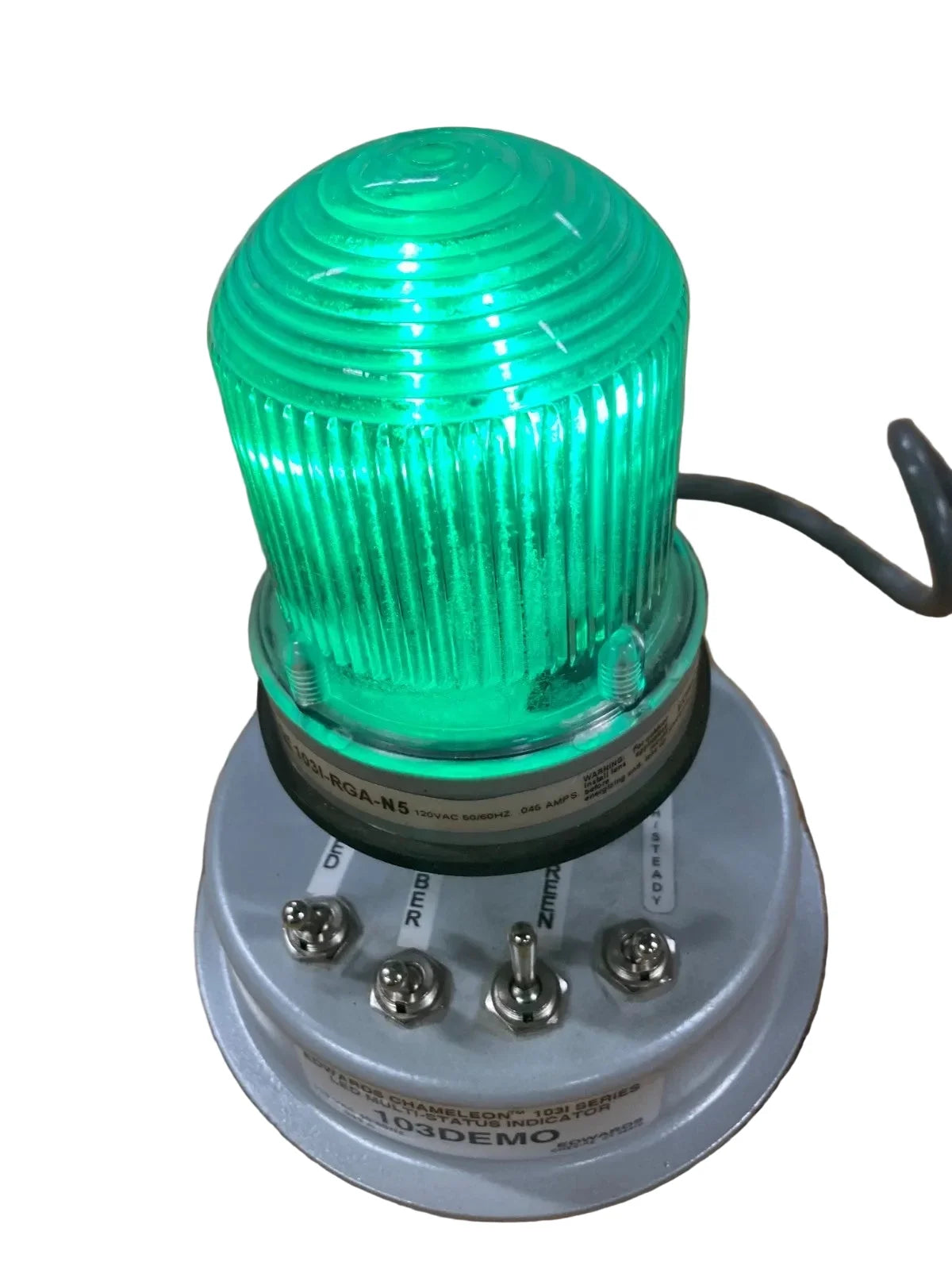 Edwards Signaling 103I-RGA-N5 Multi-Color LED Beacon 120 VAC NEMA 4X Industrial Status Indicator