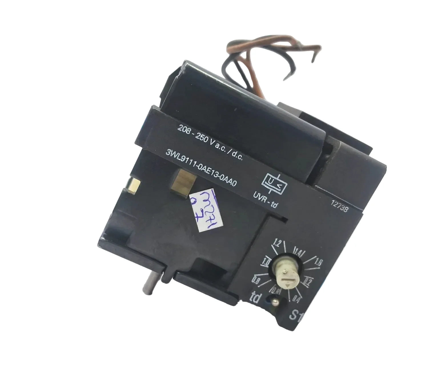 Siemens 3WL9111-0AE13-0AA0 Undervoltage Release w/ Delay 208-240V AC 220-250V DC for 3WL Breakers