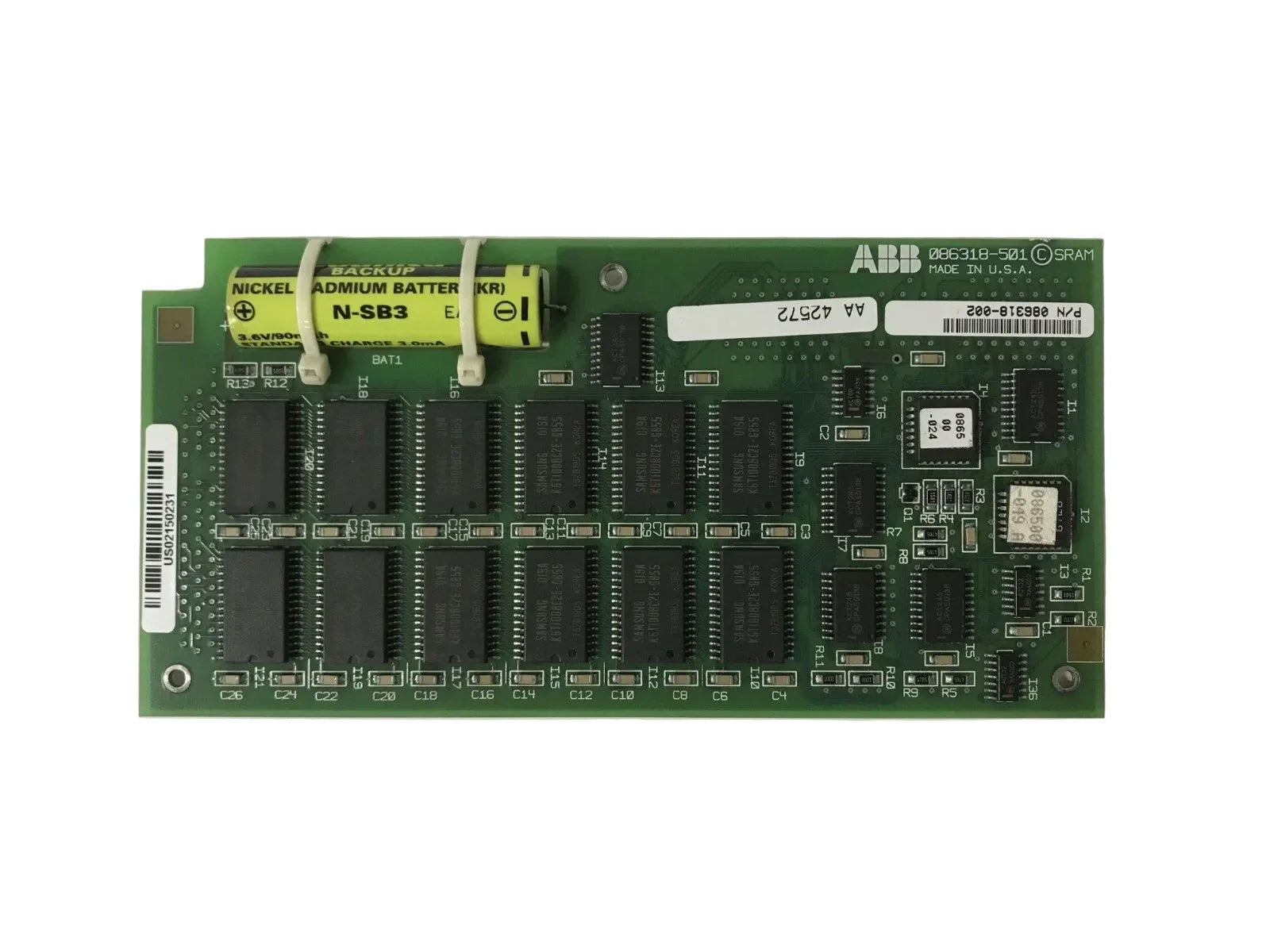 ABB 086318-002 PWA Memory Daughter Board for 500 Series Controller Platforms