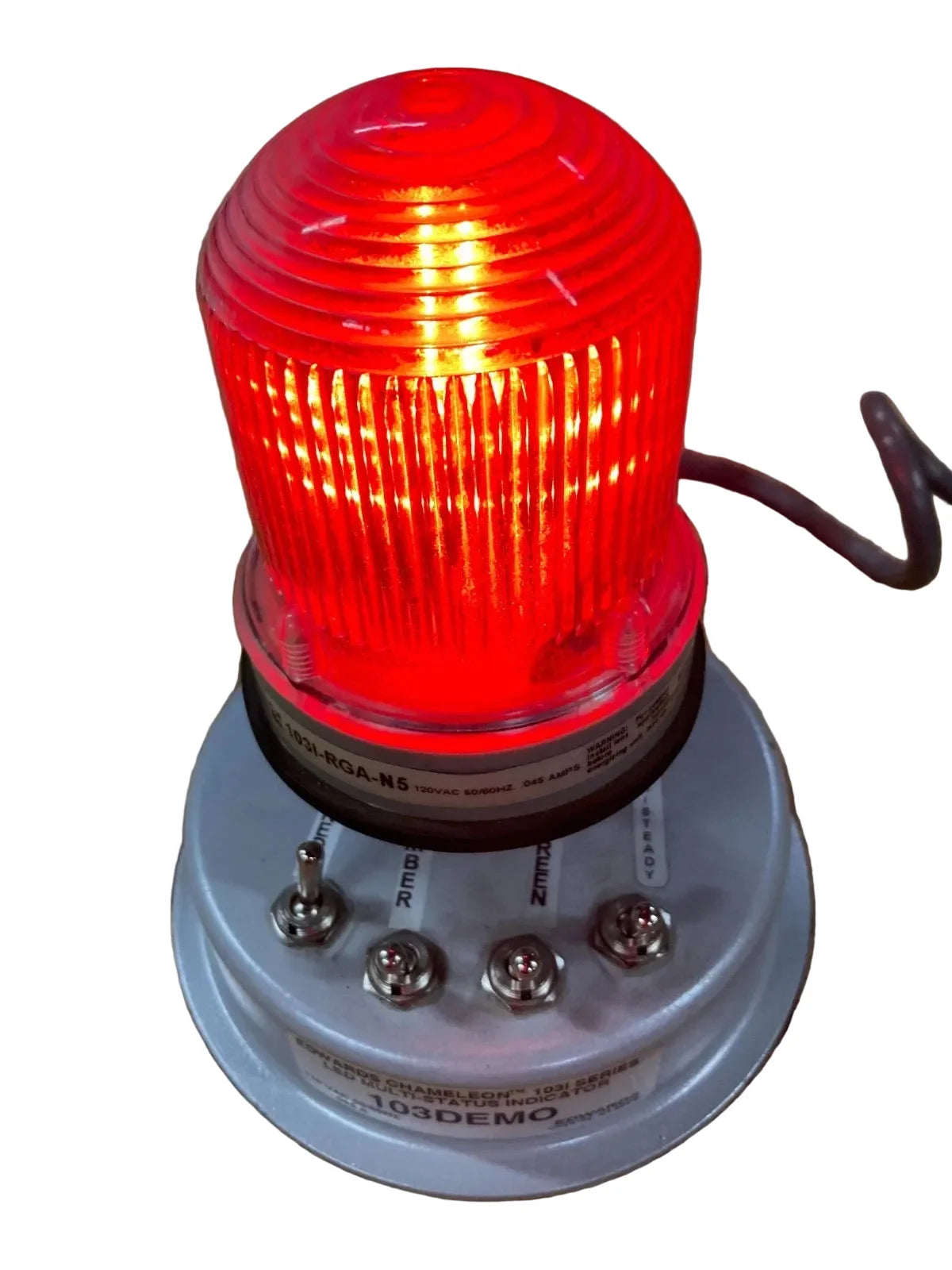 Edwards Signaling 103I-RGA-N5 Multi-Color LED Beacon 120 VAC NEMA 4X Industrial Status Indicator