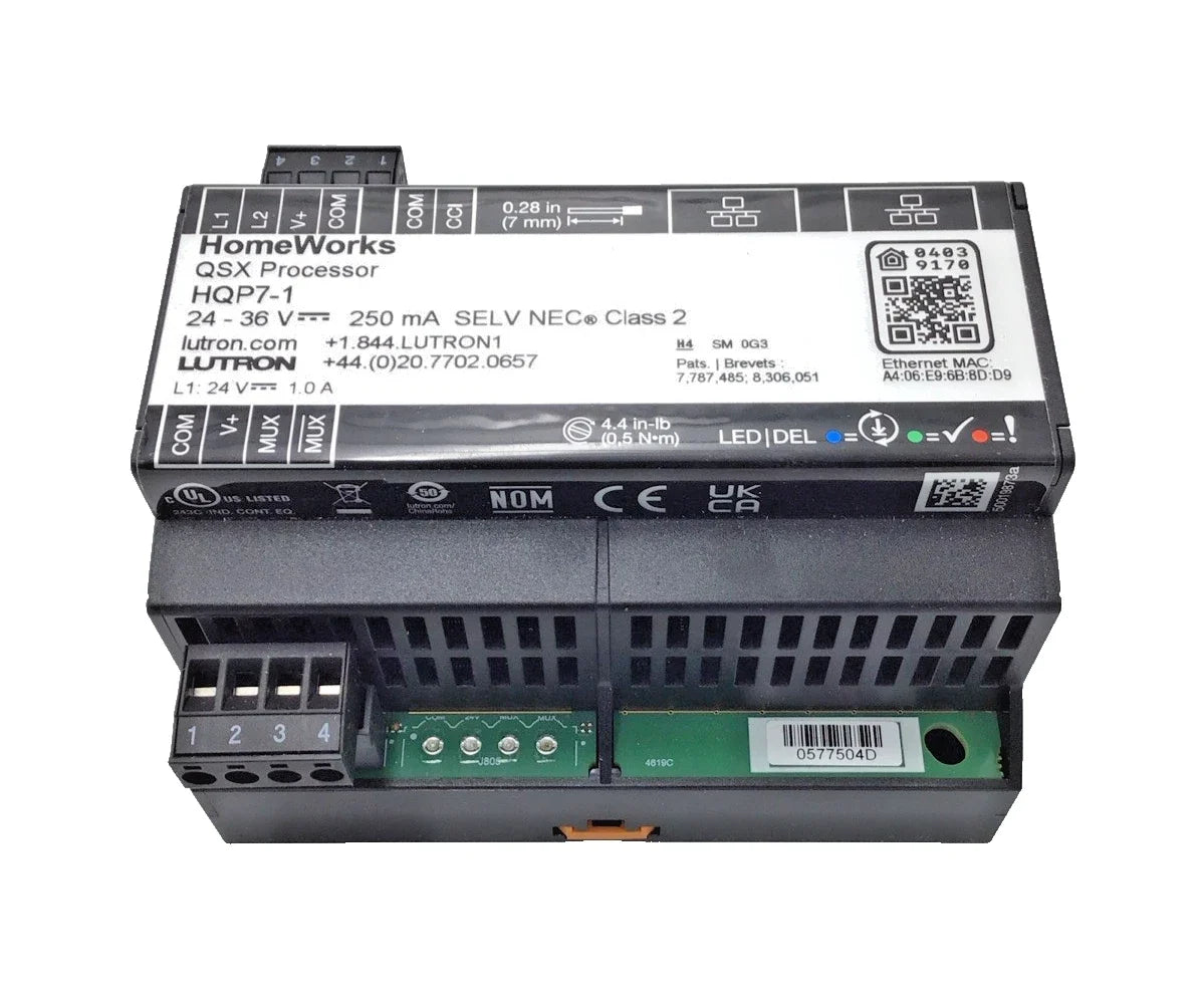 Lutron HQP7-1 HomeWorks QSX Processor for Advanced Wired and Wireless System Control