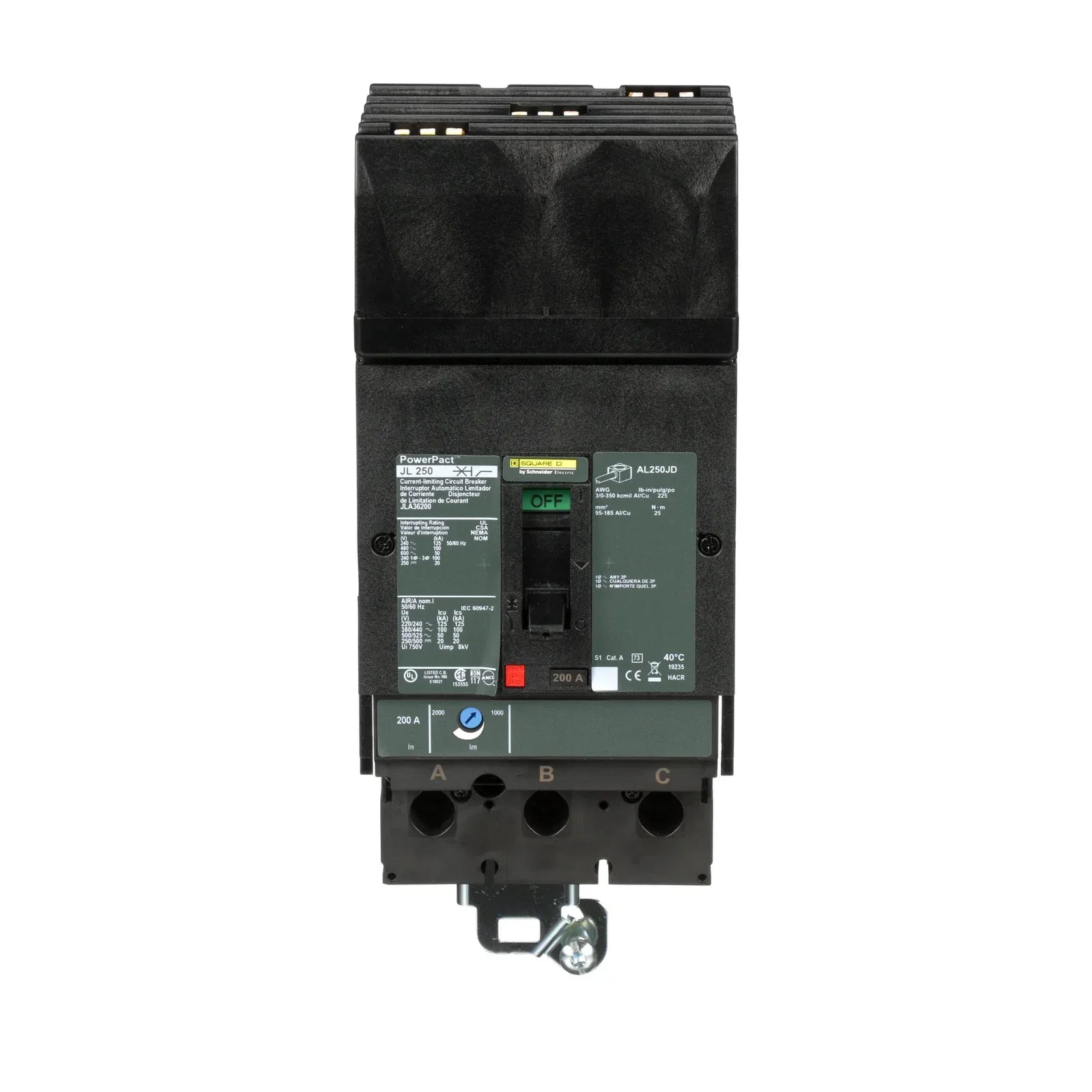 JLA36200 | Schneider Electric 200A J-Frame 600VAC Molded Case Circuit Breaker