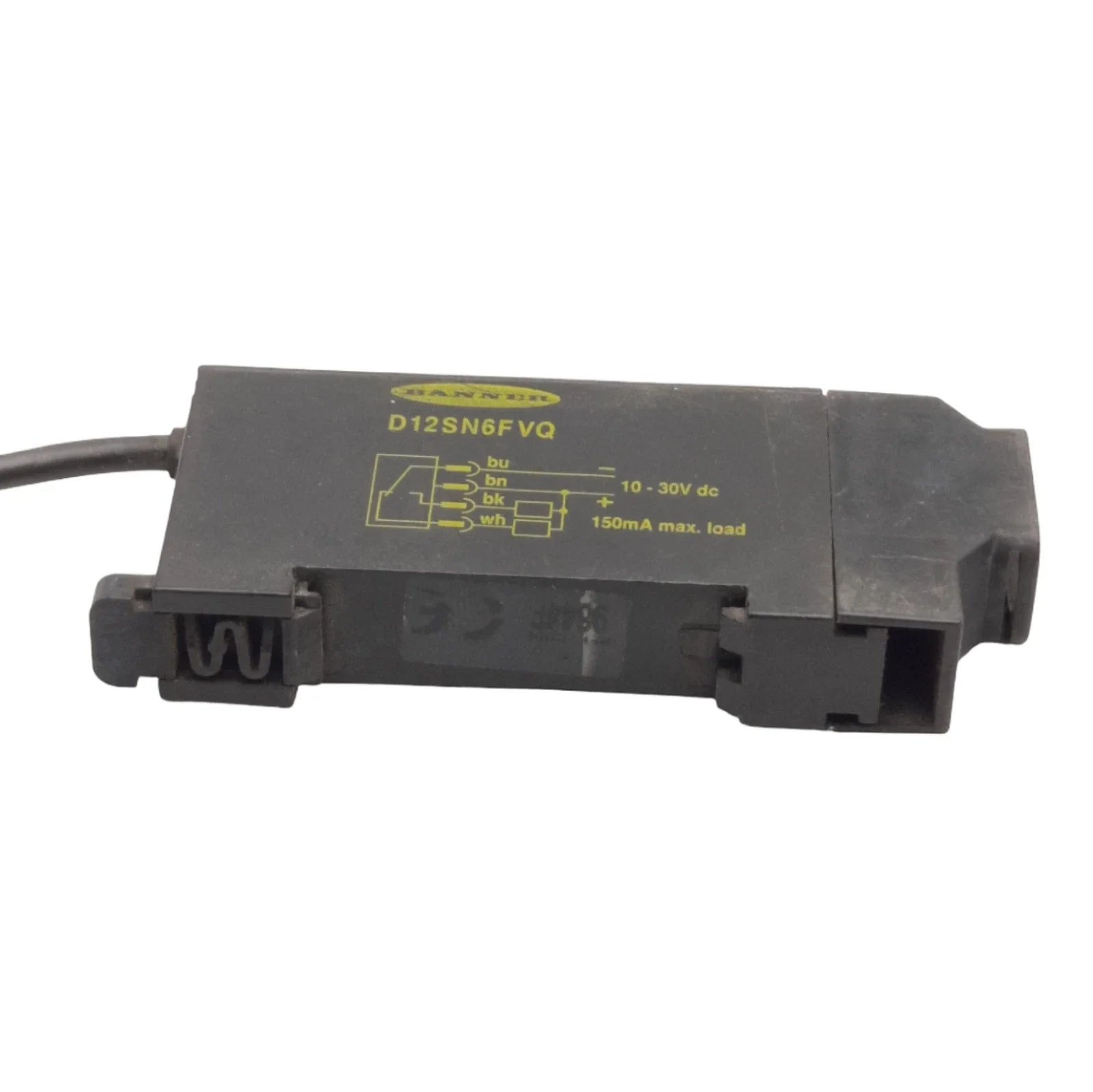 D12SN6FVQ | Banner Engineering D12 Glass Fiber Optic Amplifier, NPN Output