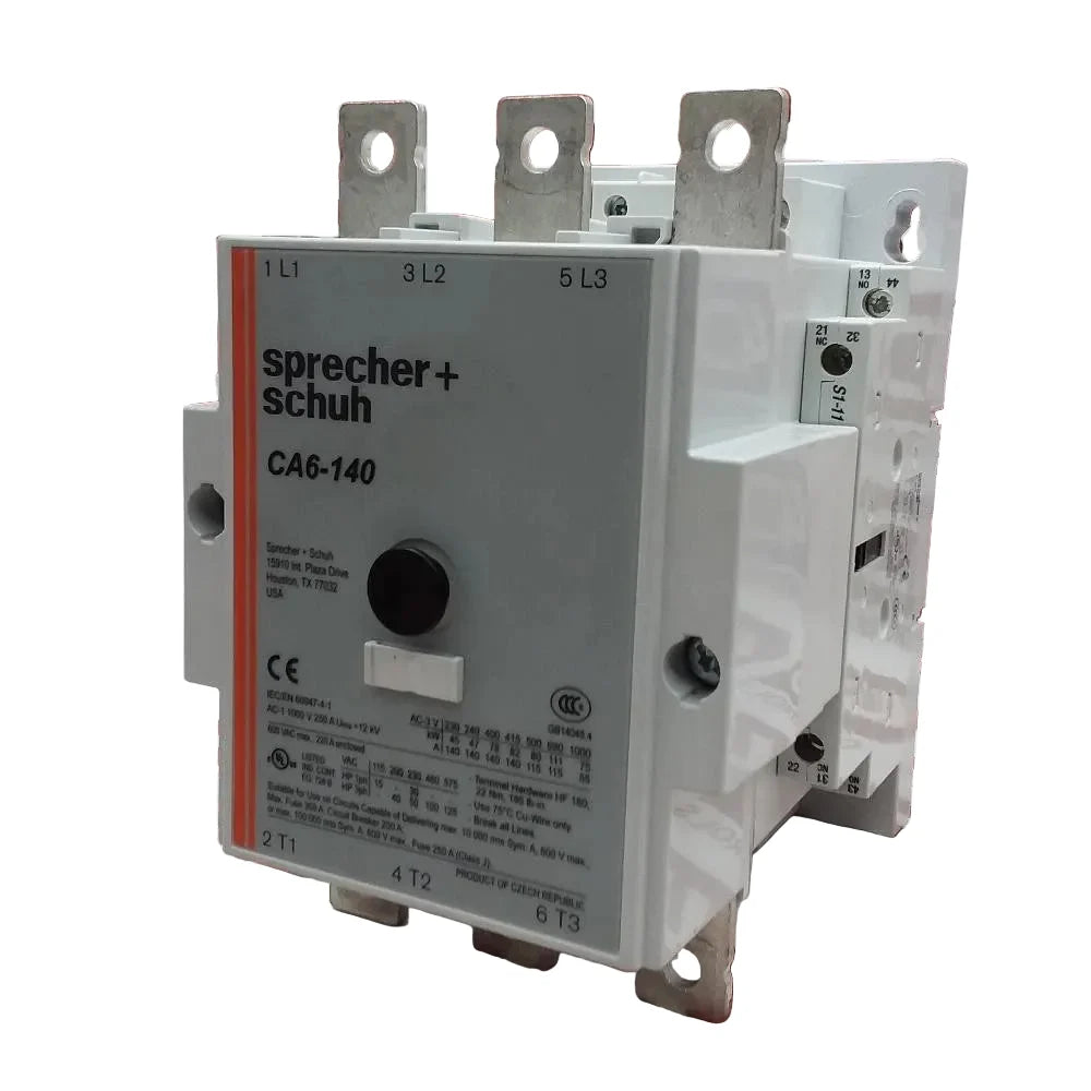 Sprecher + Schuh CA6-140-11-120B 3-Pole 140A IEC Contactor 120VAC Coil 1NO+1NC