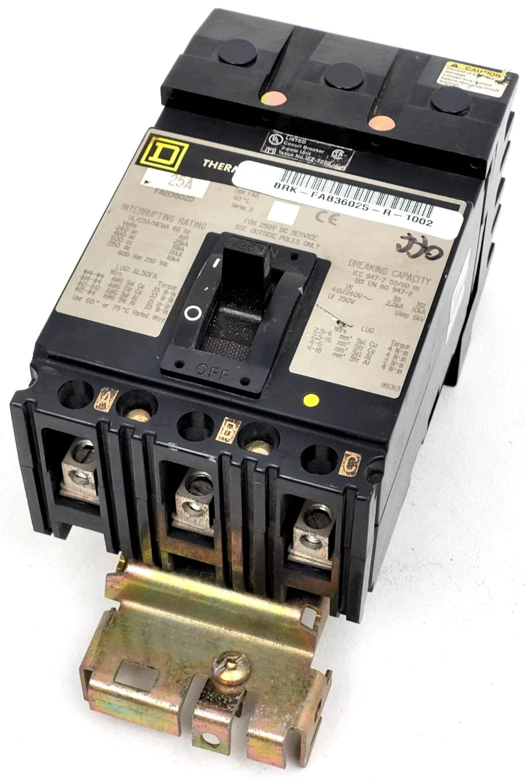 FHB36025 | Schneider Electric I-Line 25A 3-Pole High-Interrupting Molded Case Circuit Breaker