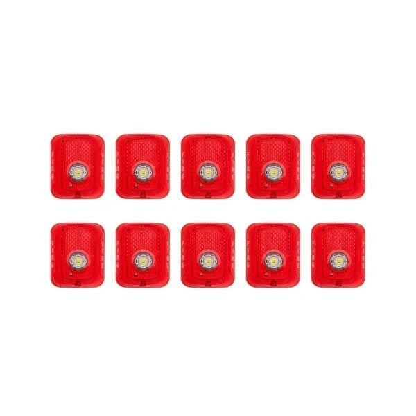 SRLED-BP10 | System Sensor L-Series LED Indoor Strobe Red (10-Pack)