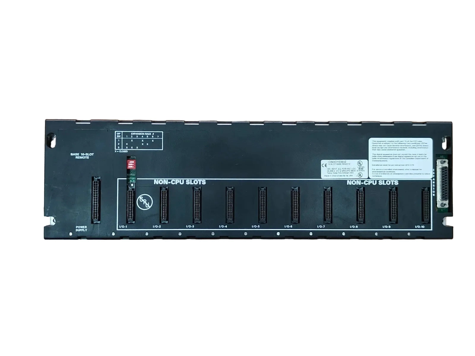 IC693CHS393 | GE Fanuc Series 90-30 10-Slot Remote PLC Baseplate